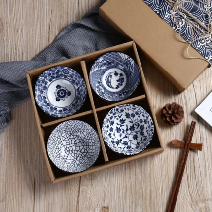China Jingdezhen Celadon Bowl x4