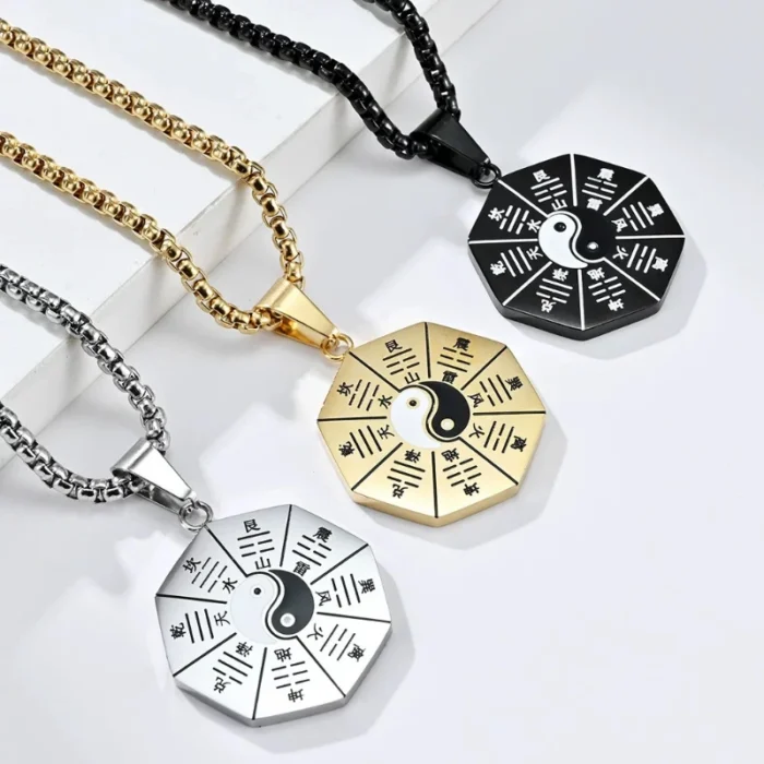 Taoist Taiji Bagua Necklace (Sterling Silver) - Image 1