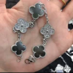 Sterling Silver Agate Lucky Straw Bracelet - Image 2
