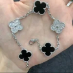 Sterling Silver Agate Lucky Straw Bracelet - Image 3