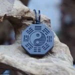 Handmade Agarwood Tai Chi Bagua Necklace - Image 2