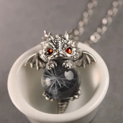 Dragon Vintage Sterling Silver Necklace