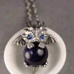 Dragon Vintage Sterling Silver Necklace - Image 2