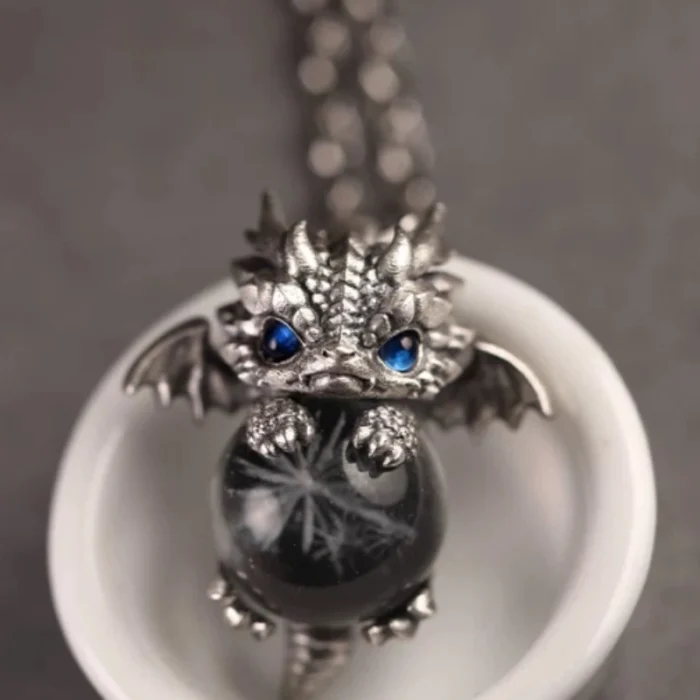 Dragon Vintage Sterling Silver Necklace - Image 3